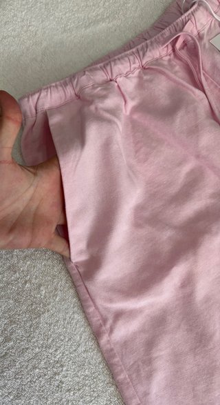 Pantalón rosa fino ancho cintura elástica talla XL