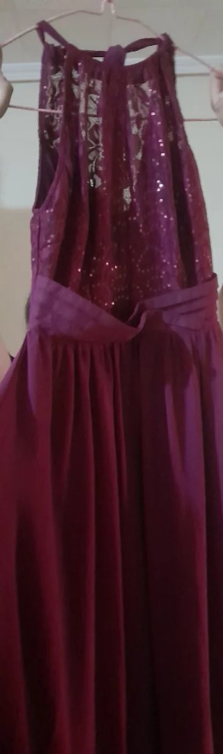 Vestido burdeo talla XS (152) o 12 y 13 años