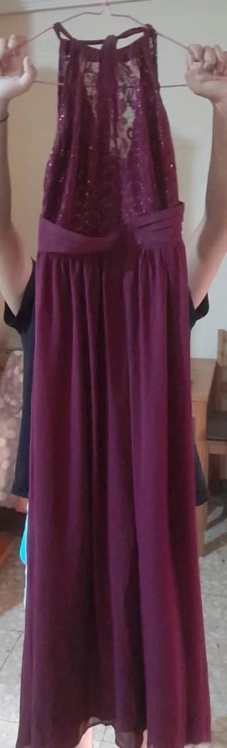 Vestido burdeo talla XS (152) o 12 y 13 años