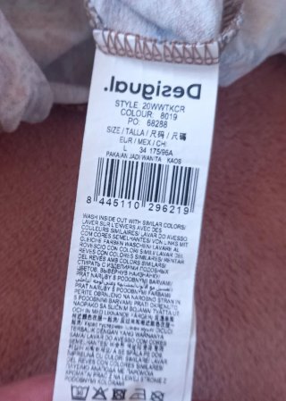 Camiseta Desigual Manga Larga Talla M/L