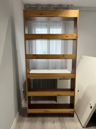 Estantería madera maciza 200x33x93 De Ikea C.Nueva