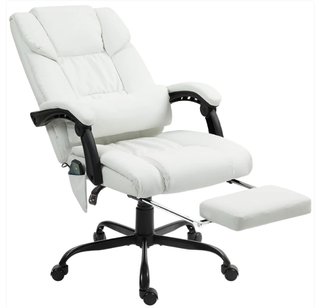 Silla Oficina Masaje 6 Puntos Blanca