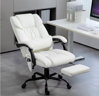 Silla Oficina Masaje 6 Puntos Blanca