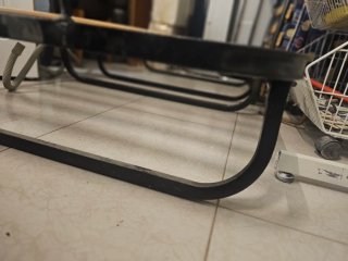 Cama metálica plegable. Somier
