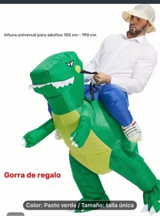 Disfraz Dinosaurio Inflable Adulto Talla Única
