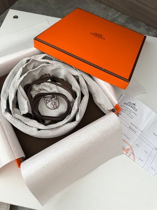 Hermès Negro y plataMarrón
