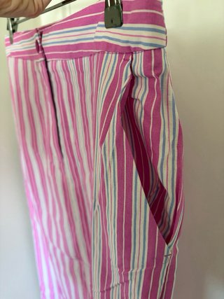 Falda Mango rayas rosa y blanco