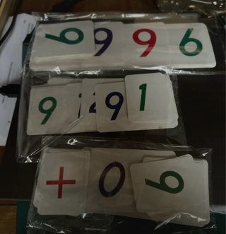 Numeri grandi da 1 a 9000 Montessori -3 confezioni