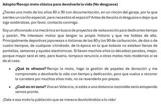 Rescate y restauración motos clásicas años 80 y 90