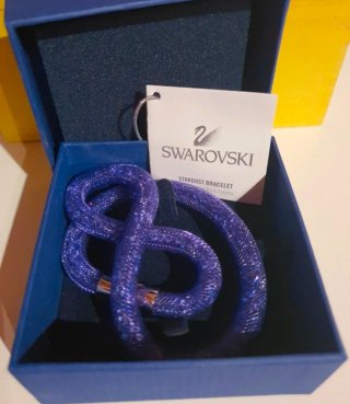 Pulsera/Gargantilla Swarovski Morada y Plateada