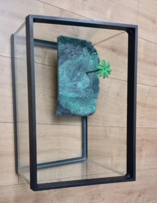 Tortuguera de cristal  con decoració