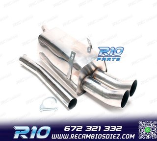 SILENCIOSO ESCAPE BMW SERIE 3 E36 L6 1991-1998 INOX x2 DTM