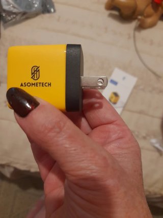 Cargador ASOMETECH 35W USB-C PD Amarillo,nuevo sin