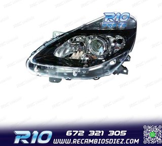FARO IZQ PARA RENAULT CLIO III COLLECTION 09-12 NEGRO