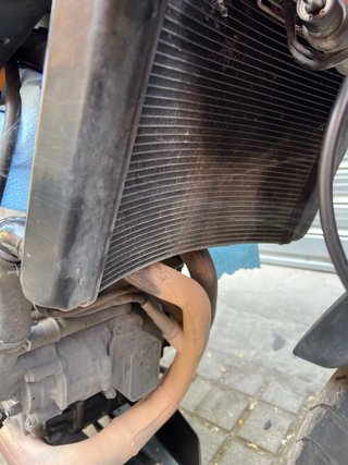 Despiece KTM 790 Duke Motor con la culata rota.