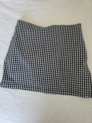 Falda pantalón cuadros blanco y negro