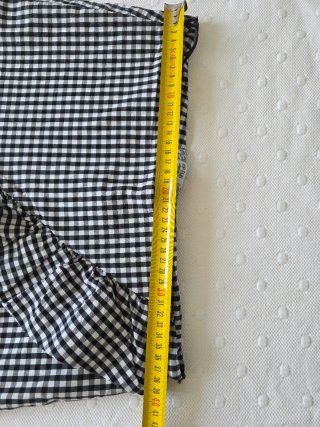 Falda pantalón cuadros blanco y negro