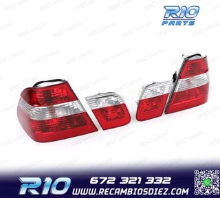 PILOTOS BMW E46 98-01 ROJO BLANCO
