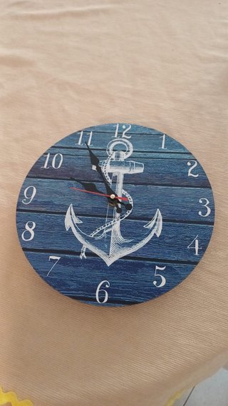 Reloj de Pared Ancla Azul