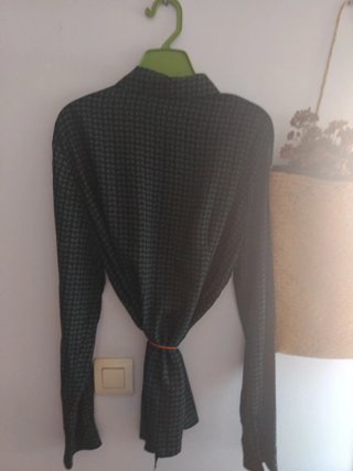 Camisa Punto Roma verde Estampada