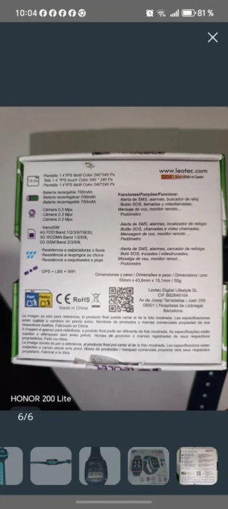 Reloj Leotec para niños GPS