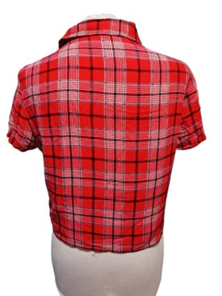 Camisa pinup western con calavera y rosas