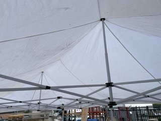 Carpa plegable blanca de 6x3