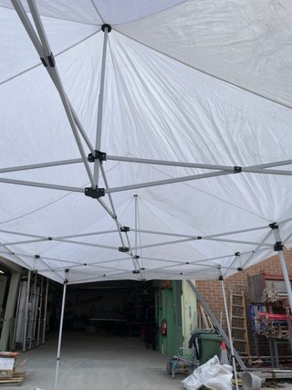 Carpa plegable blanca de 6x3