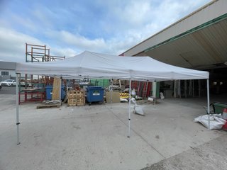 Carpa plegable blanca de 6x3