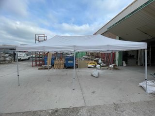 Carpa plegable blanca de 6x3