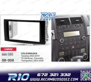 MARCO NEGRO RADIO 2-DIN PARA VOLKSWAGEN VW TOUAREG 02-10 T5