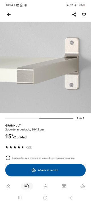 Estante con escuadras GRANHULT de IKEA