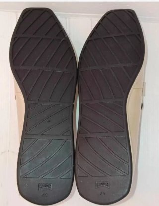 Zapatos planos mujer beige/dorado