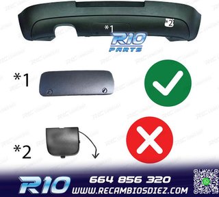 DIFUSOR VOLKSWAGEN VW GOLF 5 03-08 LOOK GTI GANCHO REMOLQUE