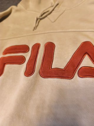 Sudadera Fila Beige con Logo Marrón