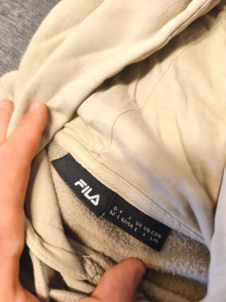 Sudadera Fila Beige con Logo Marrón