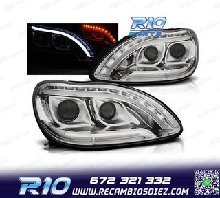 FAROS PARA MERCEDES CLASE S W220 98-05 TUBE LIGHT FONDO CROM