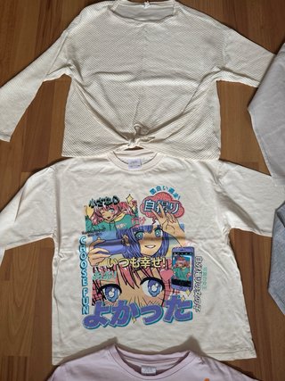 Lote 8 camisetas manga larga 8-9 años