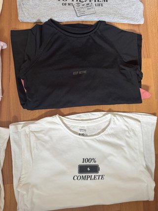 Lote 8 camisetas manga larga 8-9 años