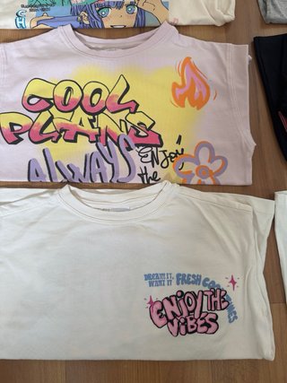 Lote 8 camisetas manga larga 8-9 años