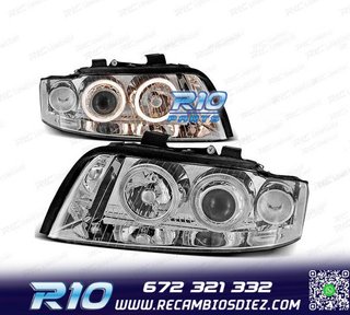FAROS OJOS ANGEL AUDI A4 00-04 OJOS ANGEL CROMADOS