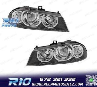 FAROS ALFA ROMEO 156 03-05 LOOK CROMADO NEGRO