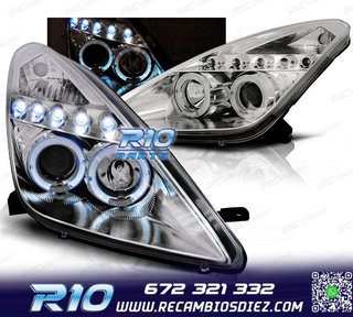 FAROS PARA TOYOTA CELICA T23 99-05 LED OJOS ANGEL CROMADOS