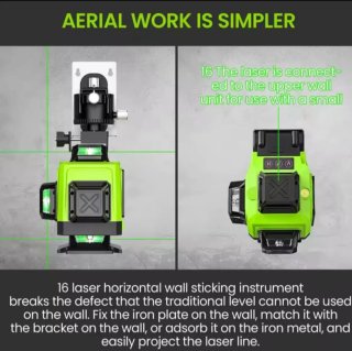 NIVEL LASER 4D DE 16 LINEAS CON TRÍPODE