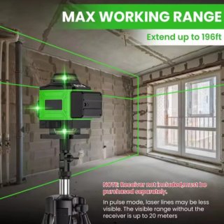 NIVEL LASER 4D DE 16 LINEAS CON TRÍPODE