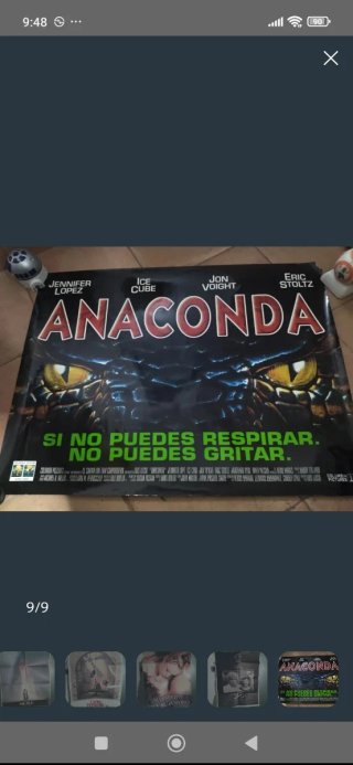 4 Carteles Originales Cine: Elvira, Anaconda, Coto