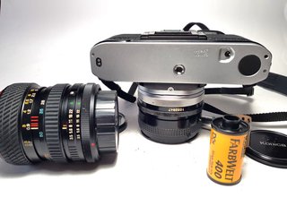 Canon AE-1 + Lente Canon FD 50mm 1:1.8 SC y mas