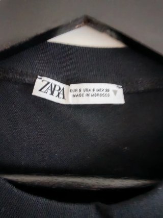 Vestido largo Zara negro ajustado