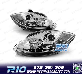 FAROS PARA SEAT LEON, ALTEA Y TOLEDO 04-09 LUZ DIURNA LED FO