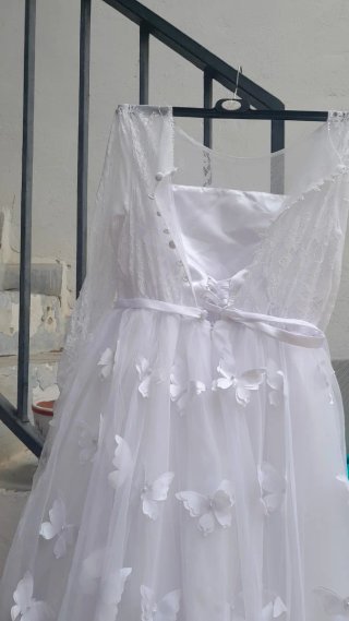 Vestido de comunión niña blanco